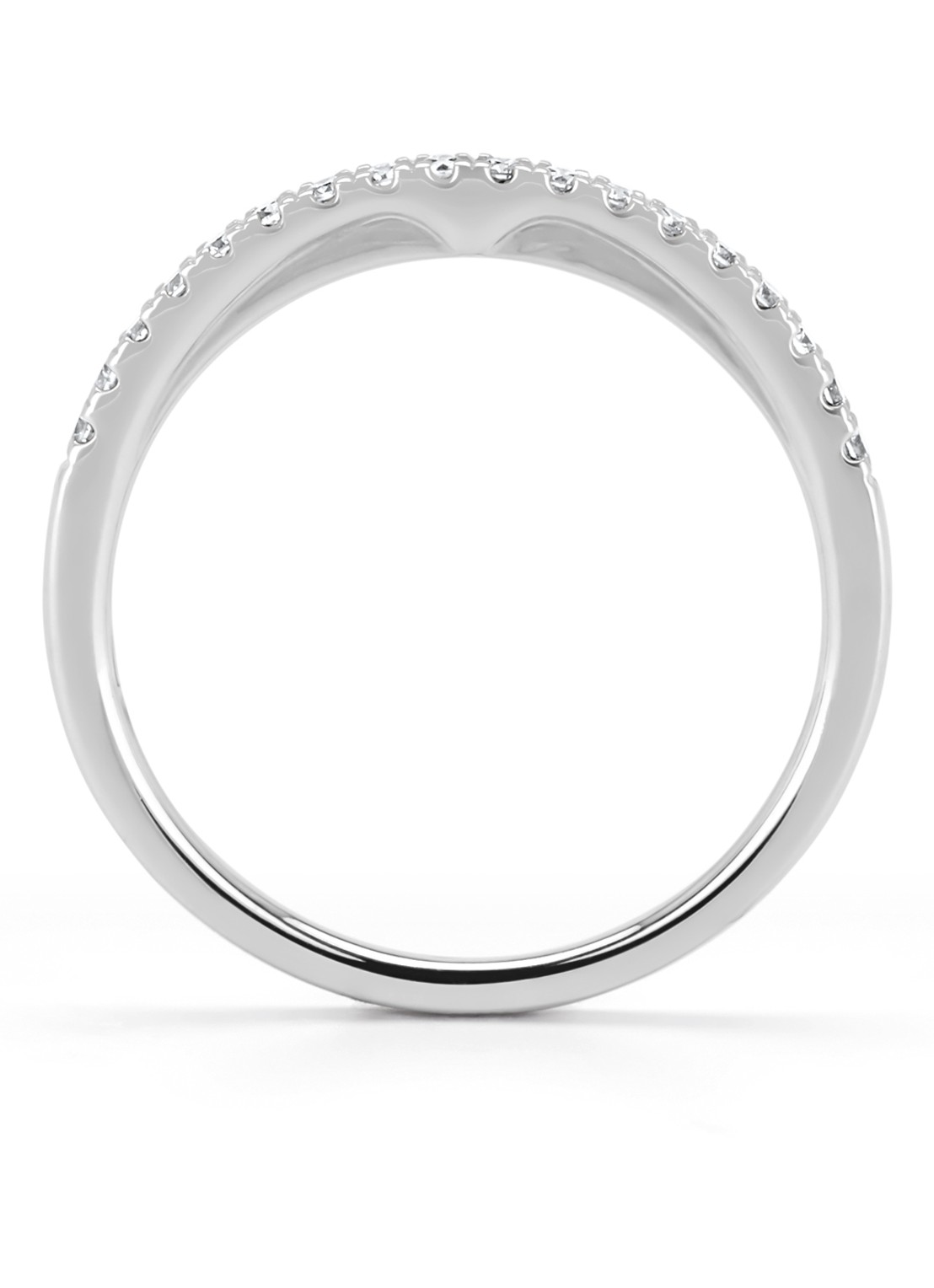Diamond Point Witgouden ring, 0.14 ct diamant, Perfect Match - achterkant 3 witgoud