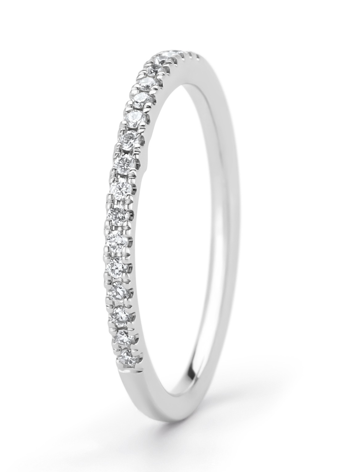 Diamond Point Witgouden ring, 0.14 ct diamant, Perfect Match - voorkant witgoud