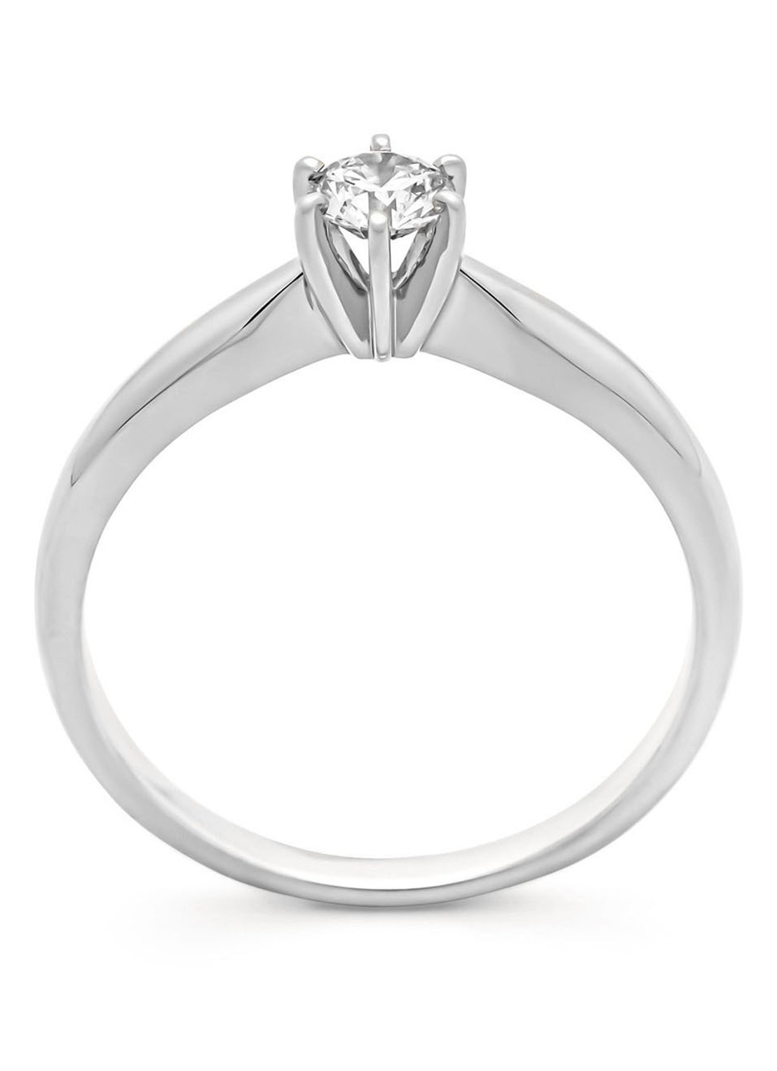 Diamond Point Witgouden ring, 0.25 ct diamant, Hearts & Arrows - detail 4 witgoud