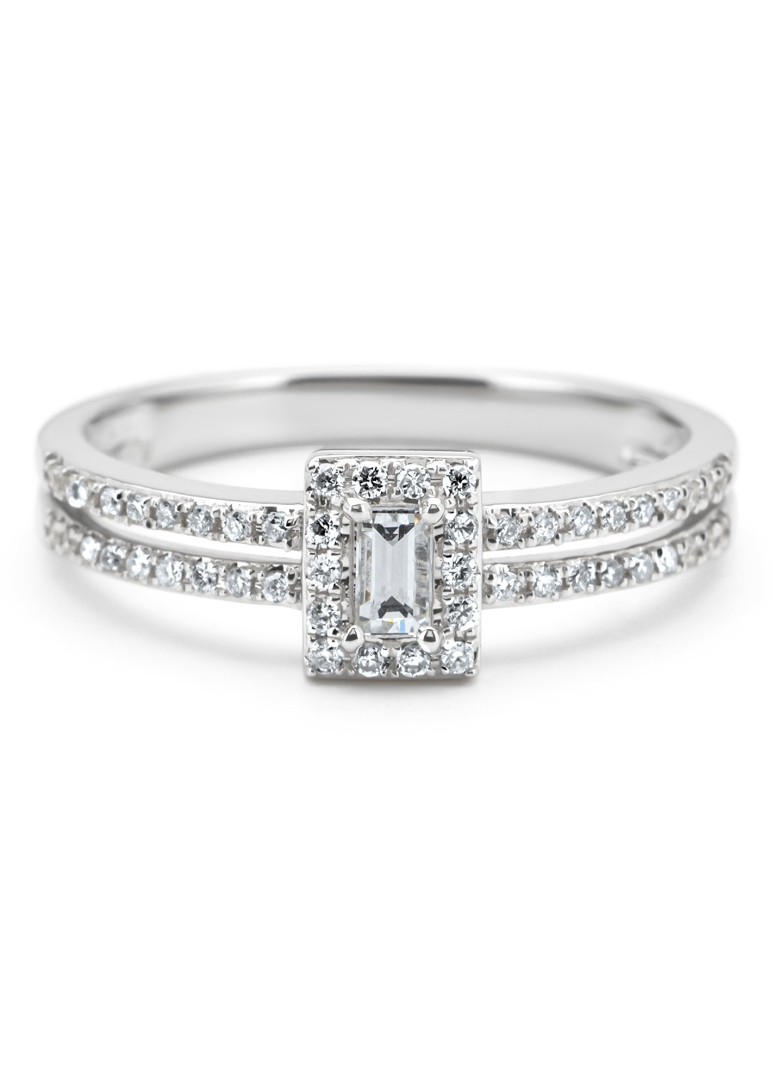 Diamond Point Witgouden ring, 0.26 ct diamant, Petite Romance - detail 3 witgoud