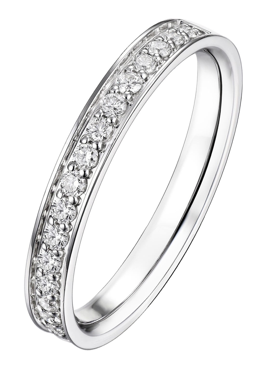 Diamond Point Witgouden ring 0.27 ct diamant Wedding - voorkant 2 witgoud
