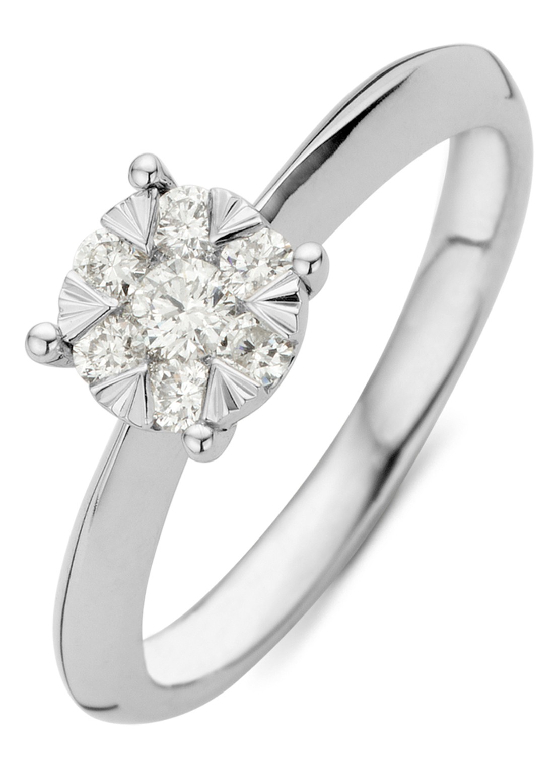Diamond Point Witgouden ring, 0.28 ct diamant, Enchanted - voorkant witgoud