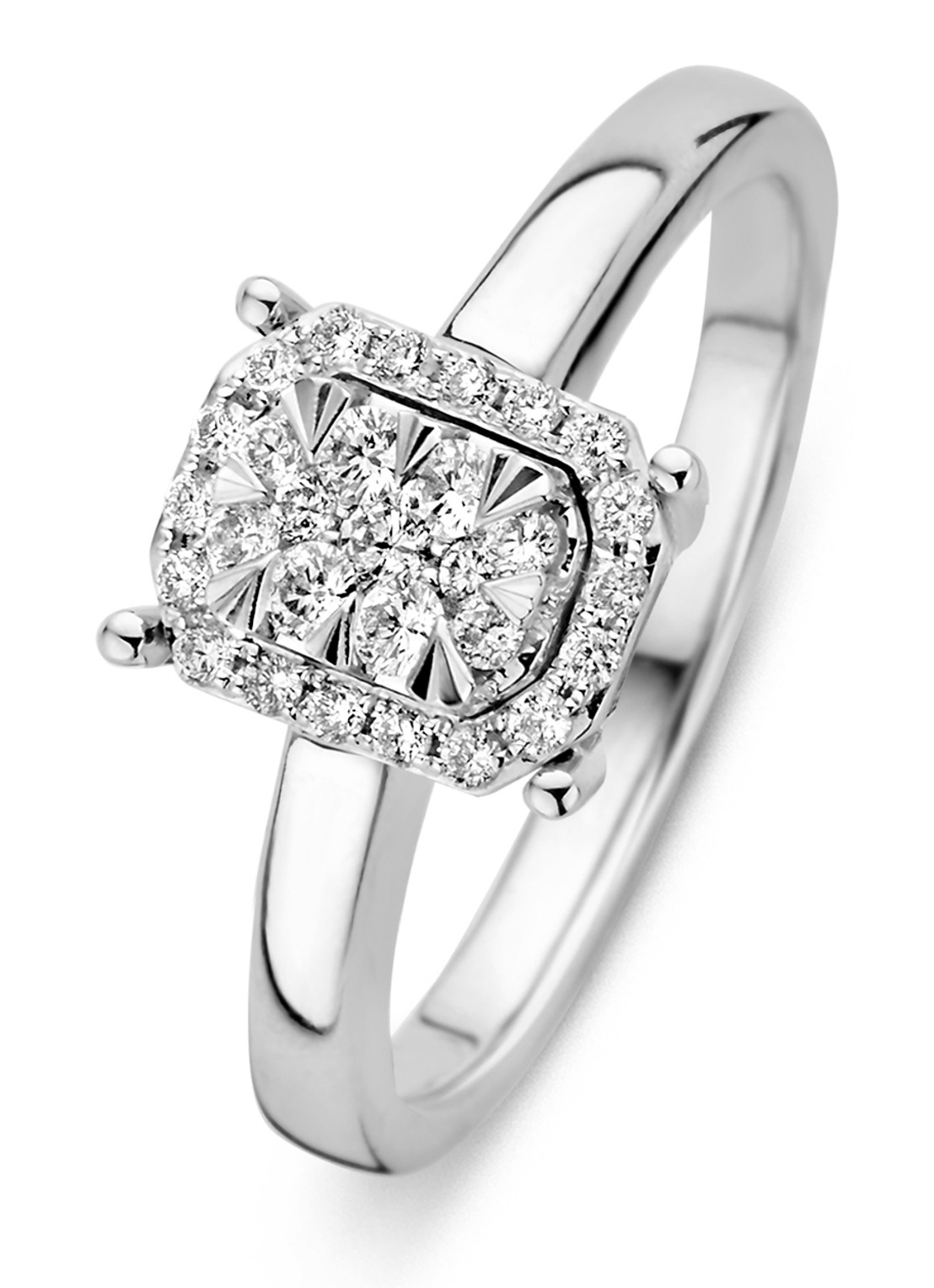 Diamond Point Witgouden ring 0.28 ct diamant Enchanted - voorkant witgoud