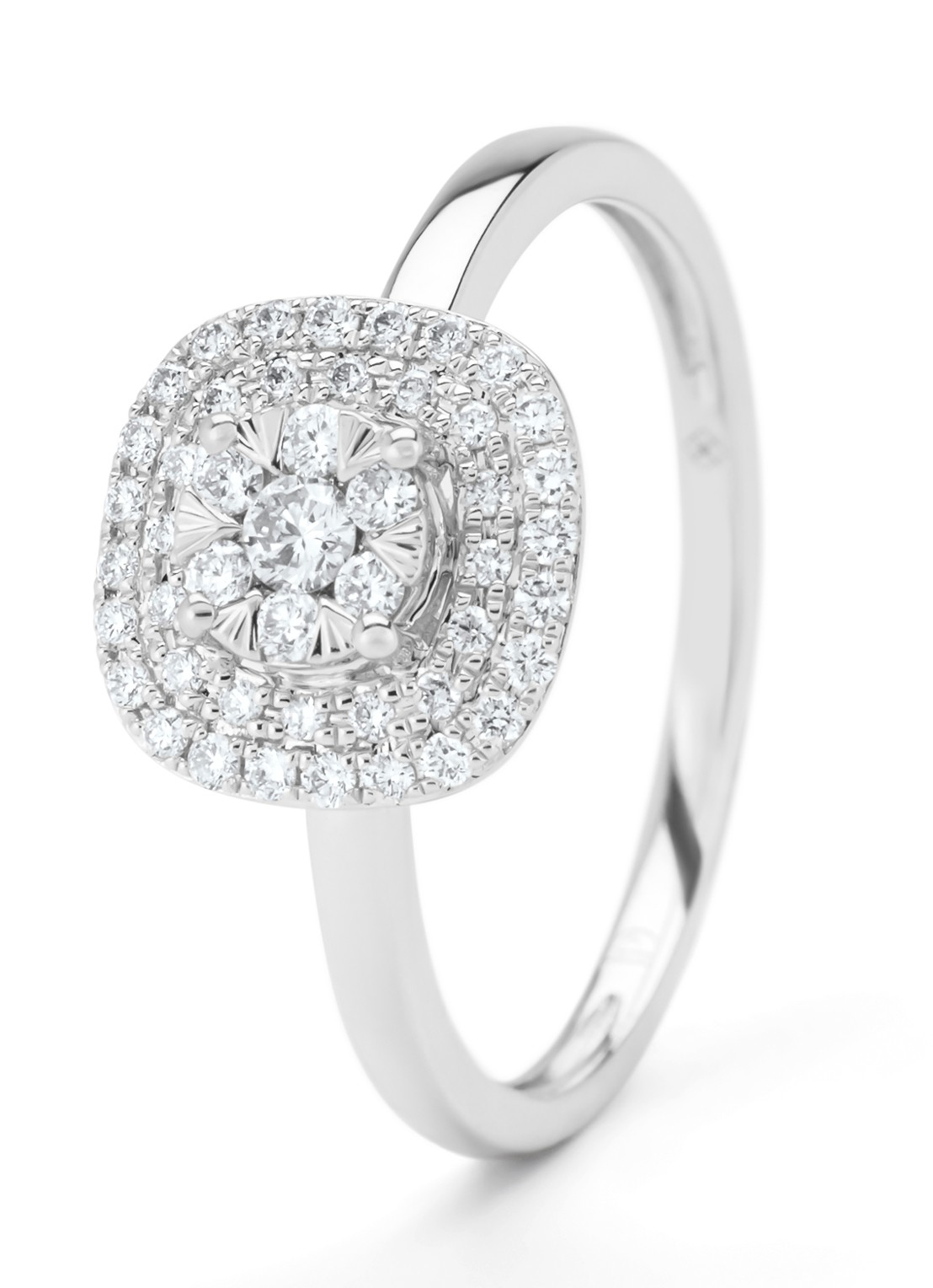 Diamond Point Witgouden ring, 0.31 ct diamant, Enchanted - voorkant witgoud