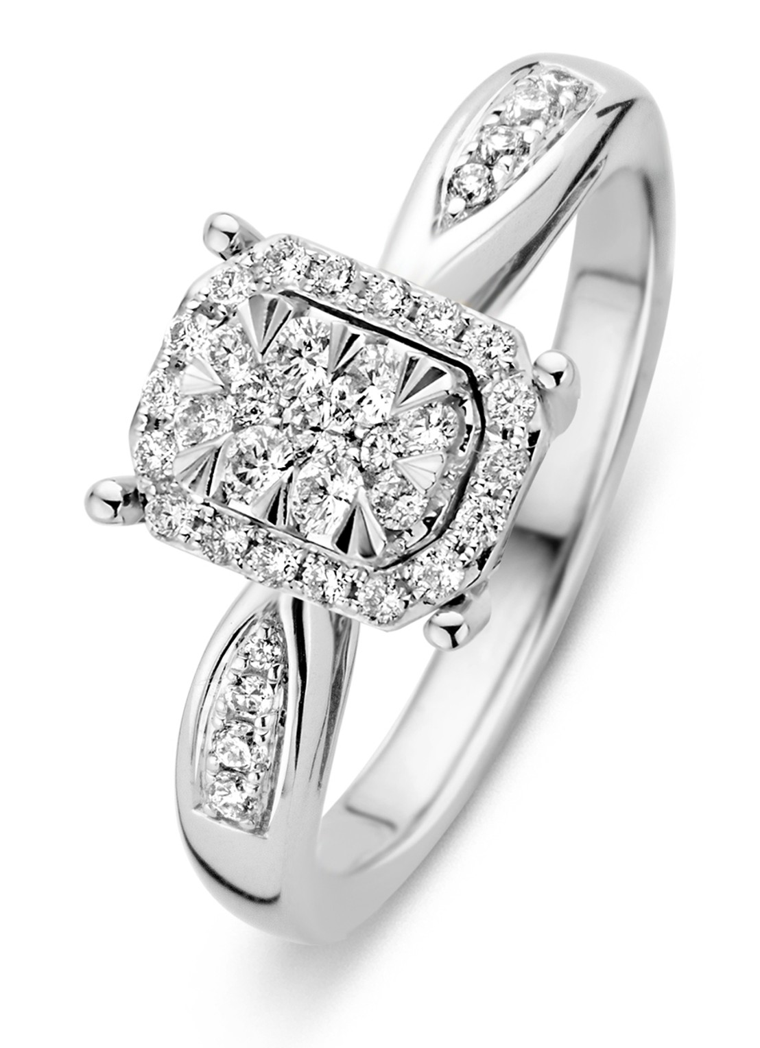 Diamond Point Witgouden ring 0.34 ct diamant Enchanted - voorkant witgoud