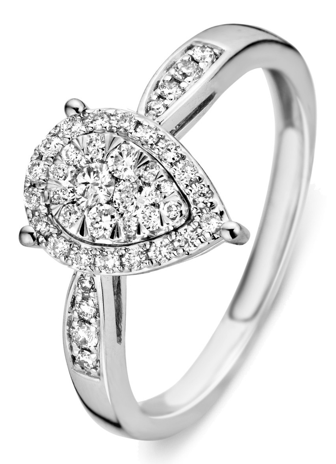 Diamond Point Witgouden ring 0.36 ct diamant Enchanted - voorkant witgoud