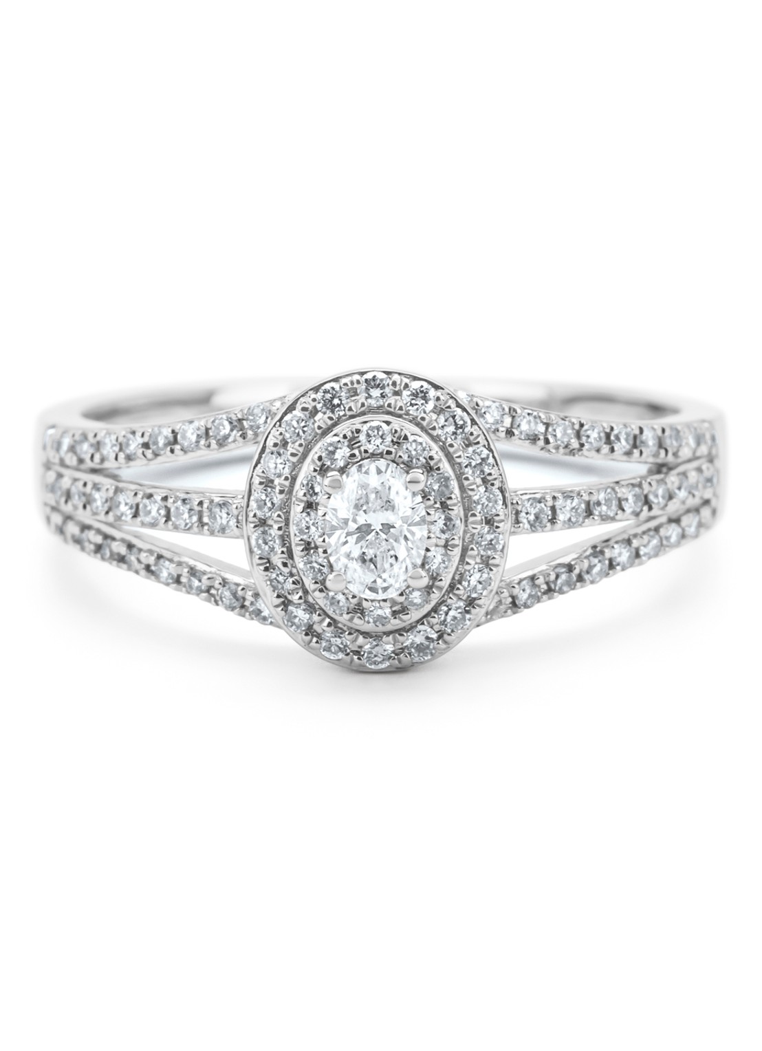 Diamond Point Witgouden ring, 0.38 ct diamant, Petite Romance - detail 3 witgoud