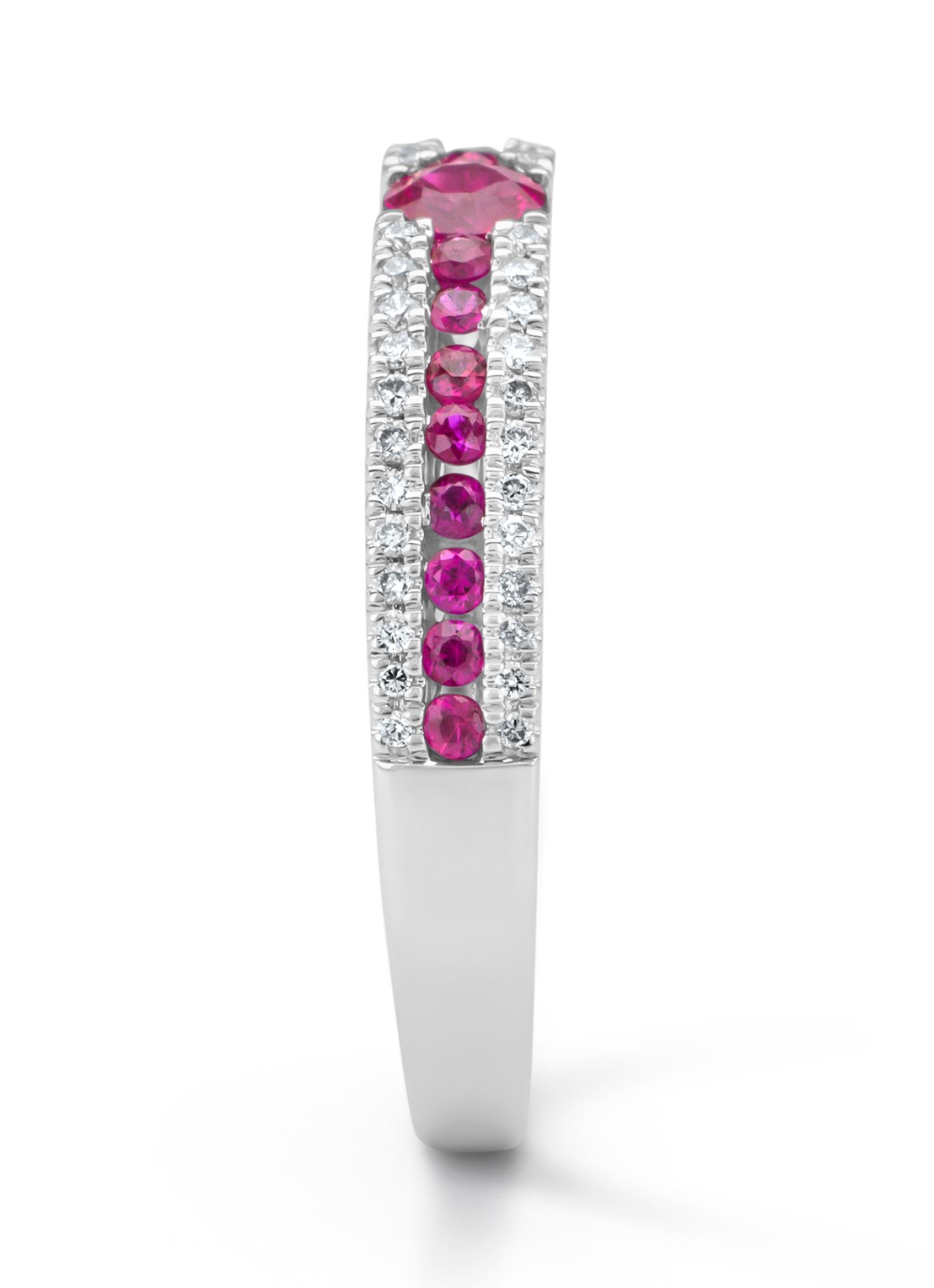 Diamond Point Witgouden ring, 0.38 ct robijn, Majestic - detail 4 witgoud
