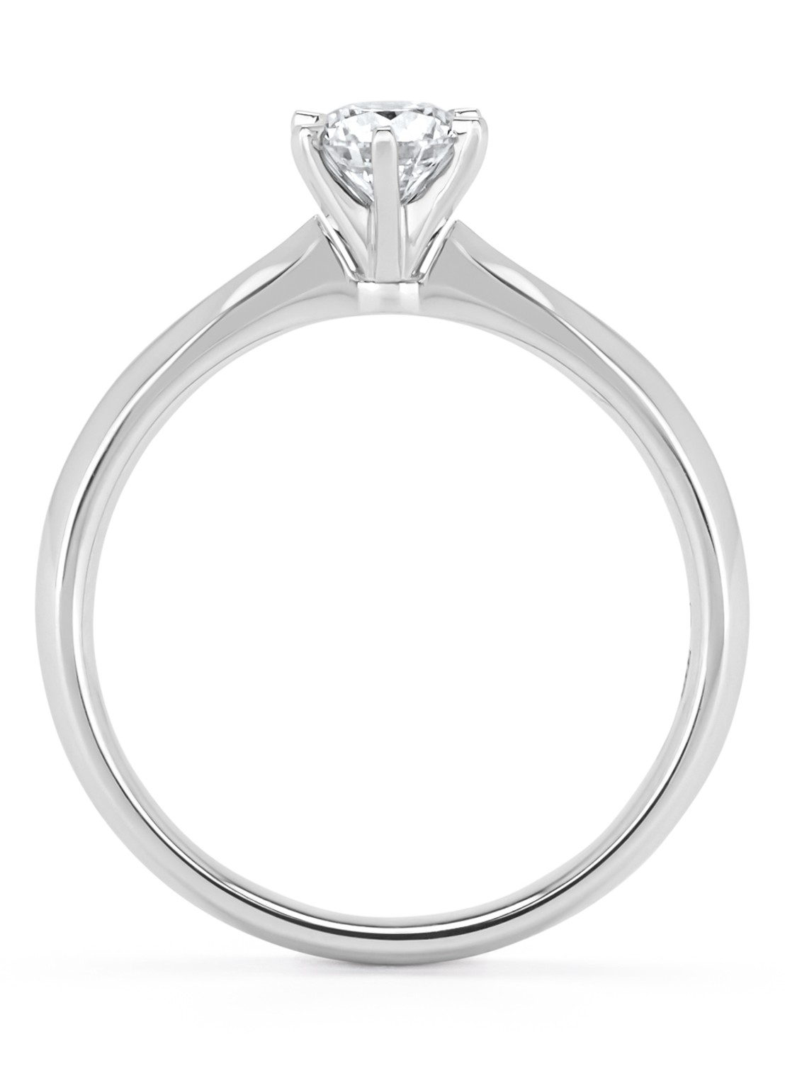 Diamond Point Witgouden ring, 0.40 ct diamant, Perfect Match - achterkant 4 witgoud