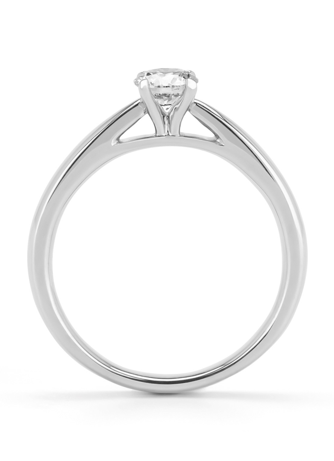Diamond Point Witgouden ring, 0.40 ct diamant, Perfect Match - achterkant 5 witgoud