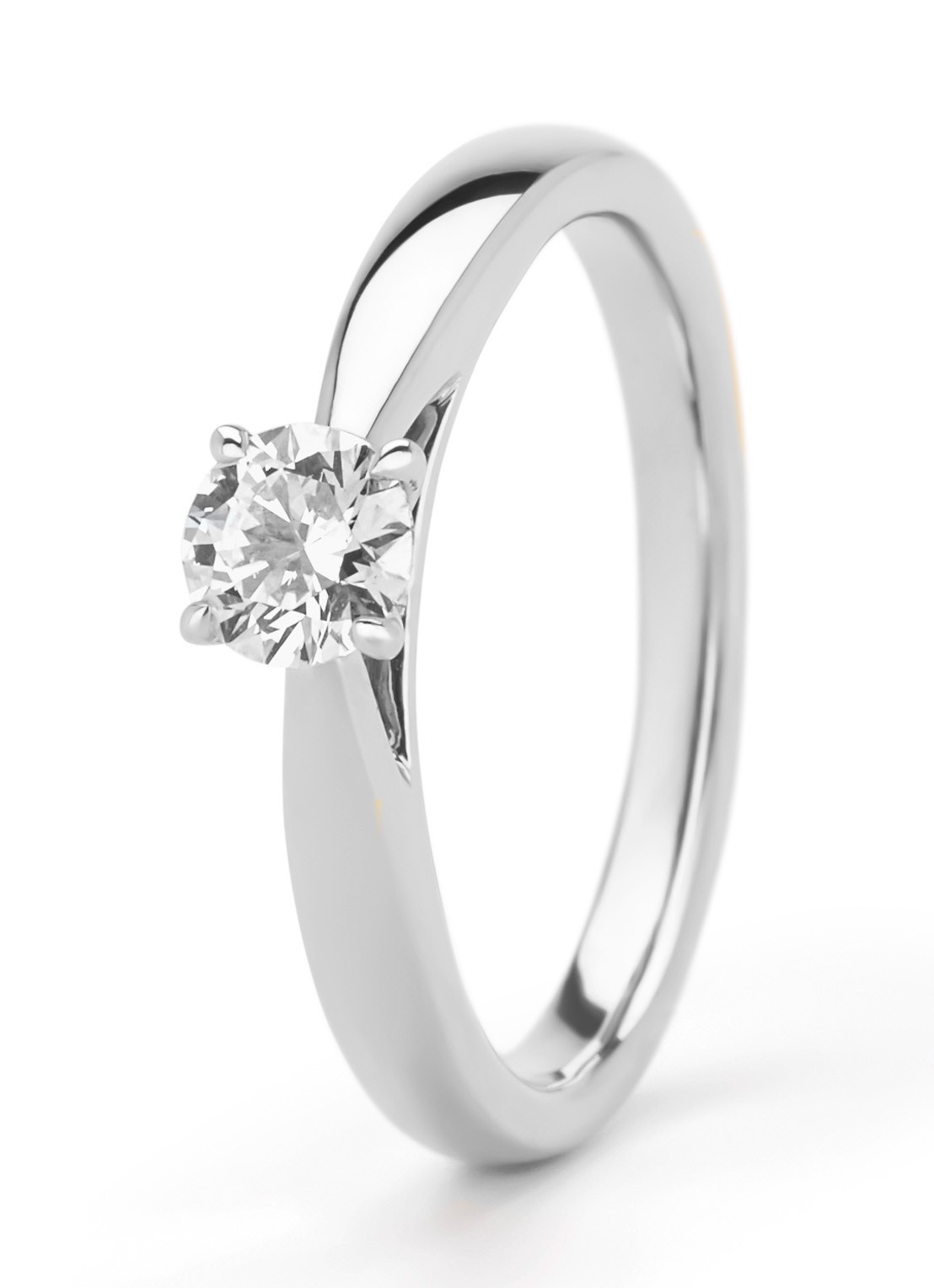 Diamond Point Witgouden ring, 0.40 ct diamant, Perfect Match - voorkant witgoud