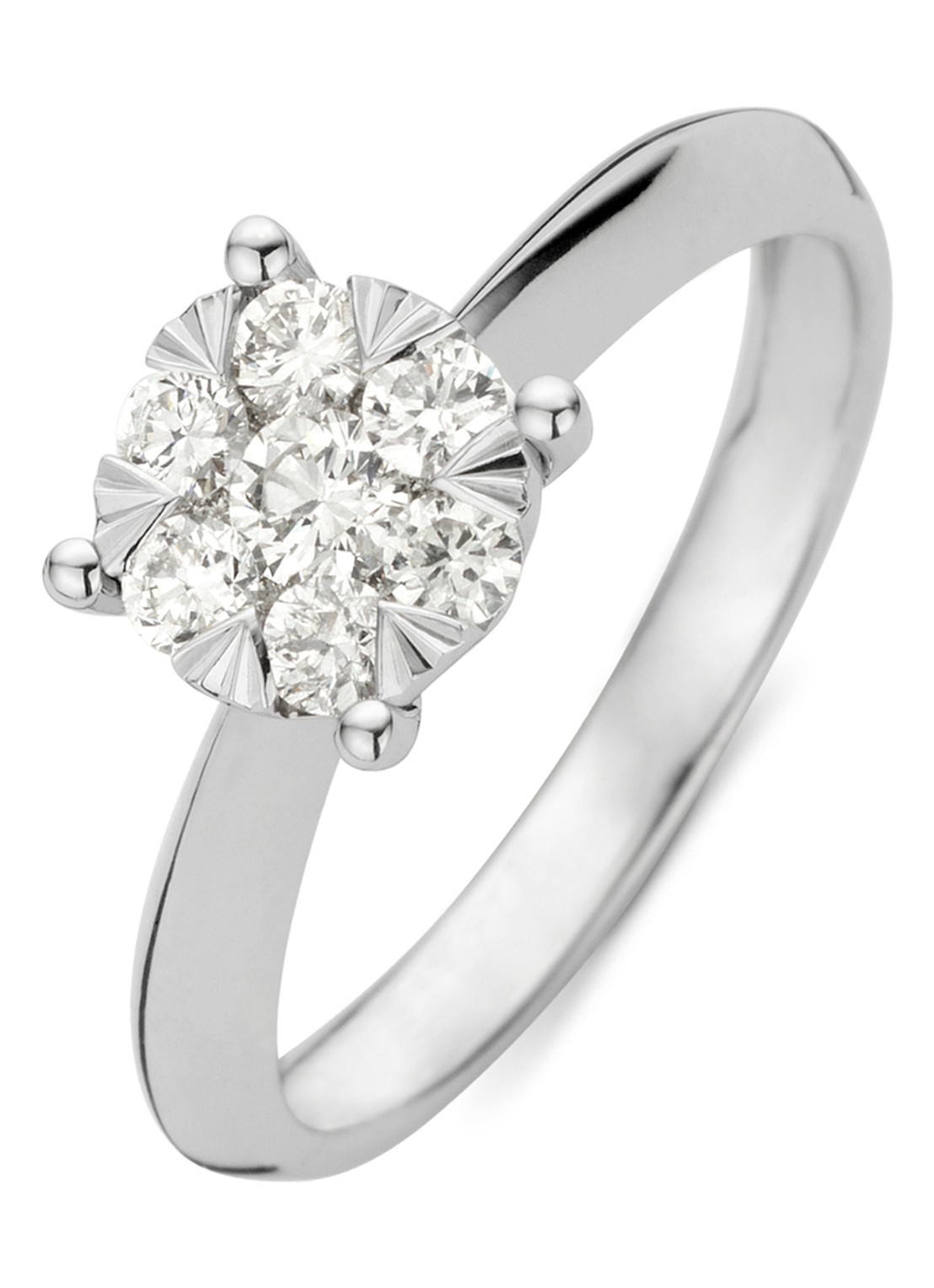 Diamond Point Witgouden ring, 0.46 ct diamant, Enchanted - voorkant witgoud