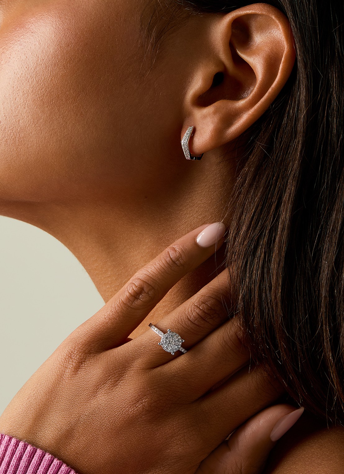 Diamond Point Witgouden ring, 0.47 ct diamant, Enchanted - detail 3 witgoud