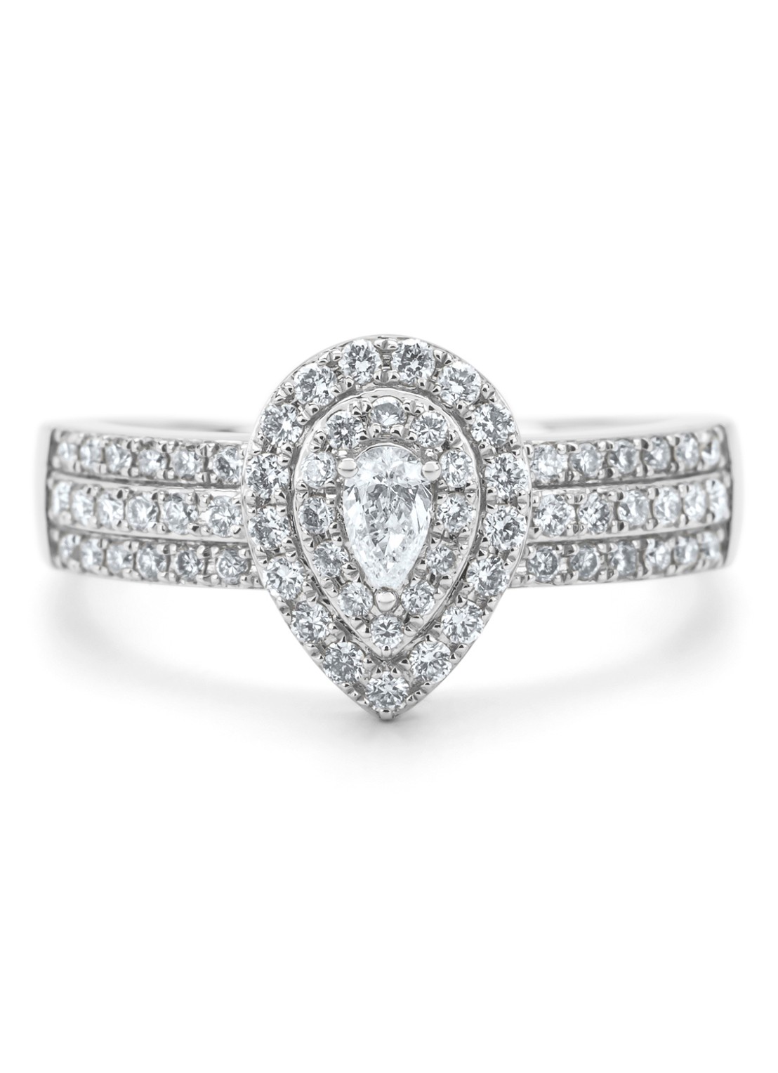 Diamond Point Witgouden ring, 0.50 ct diamant, Petite Romance - detail witgoud