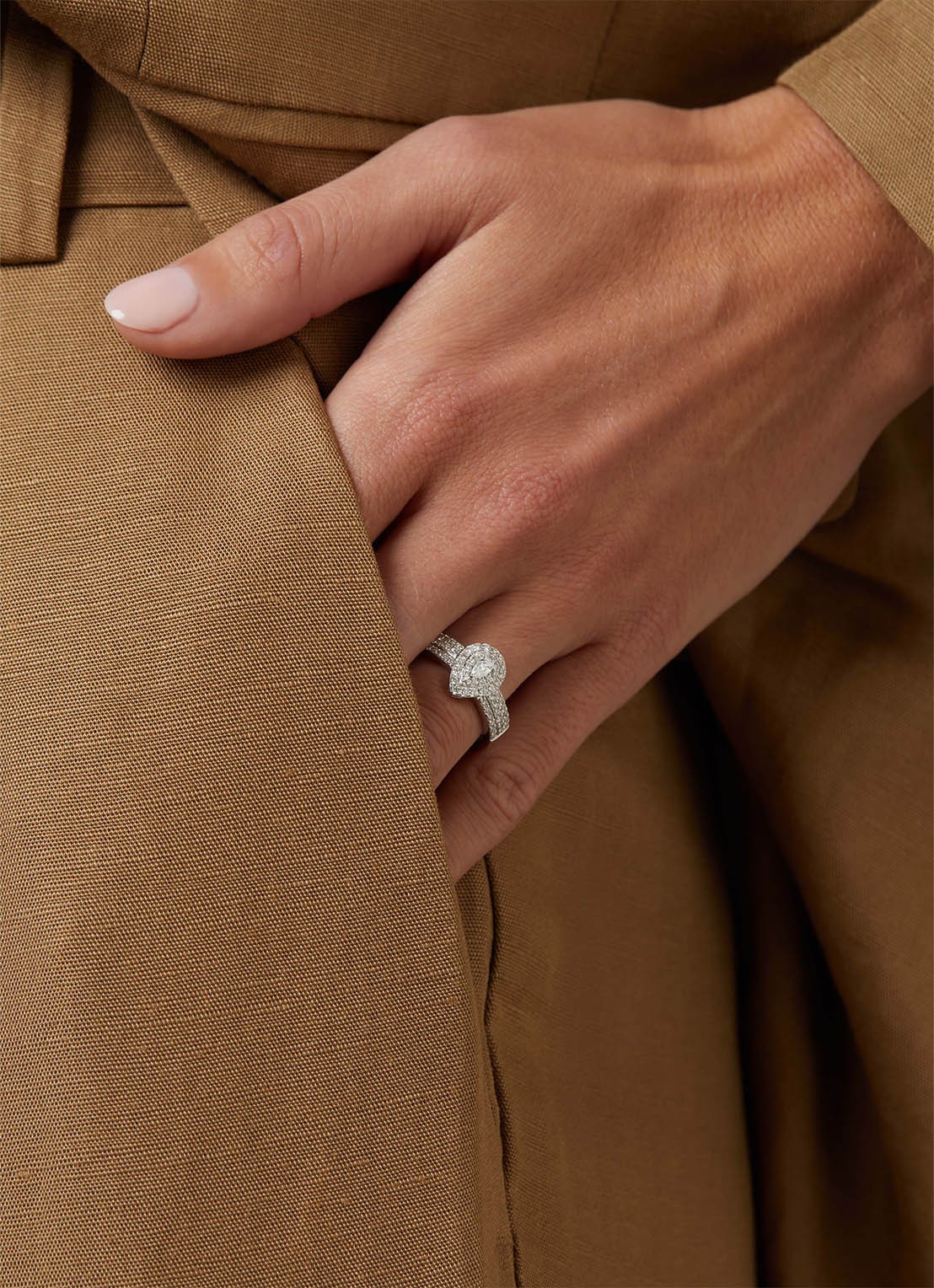 Diamond Point Witgouden ring, 0.50 ct diamant, Petite Romance - detail 3 witgoud
