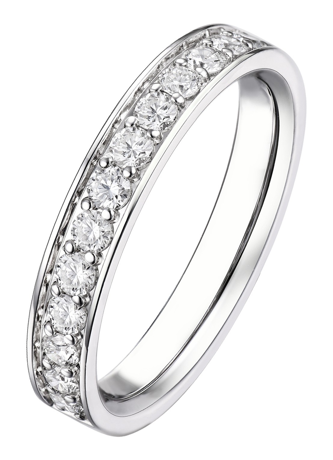 Diamond Point Witgouden ring 0.50 ct diamant Wedding - voorkant witgoud