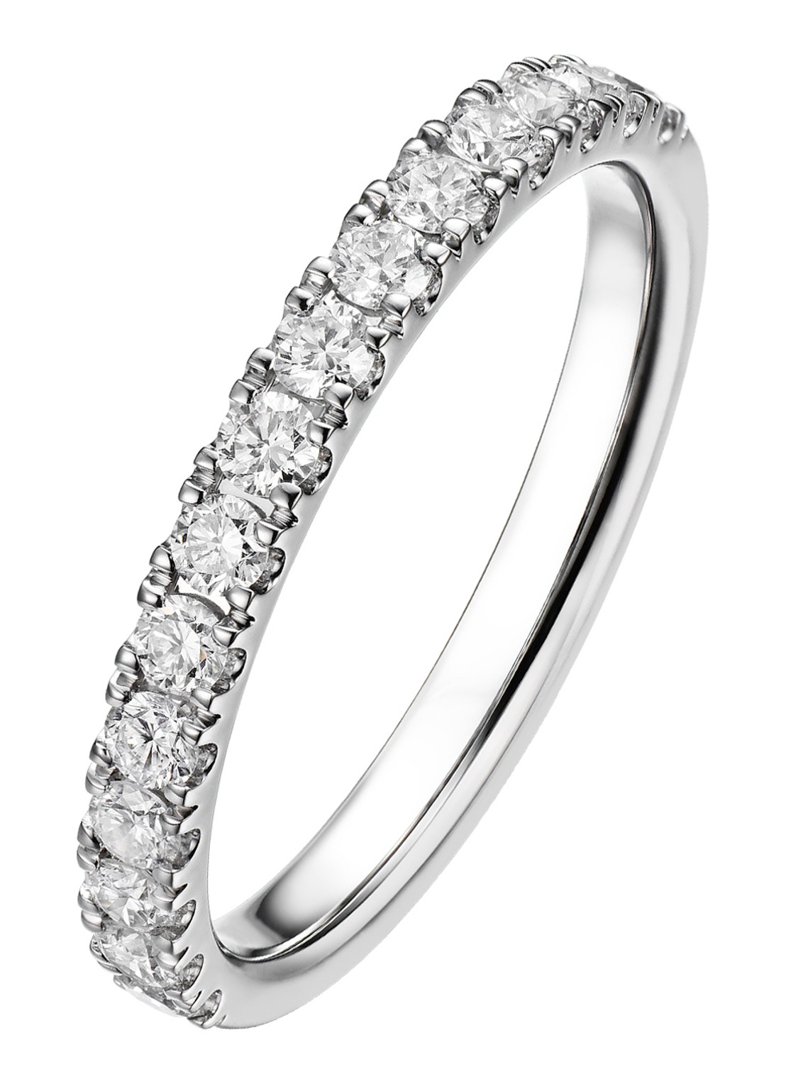 Diamond Point Witgouden ring 0.52 ct diamant Wedding - voorkant 2 witgoud