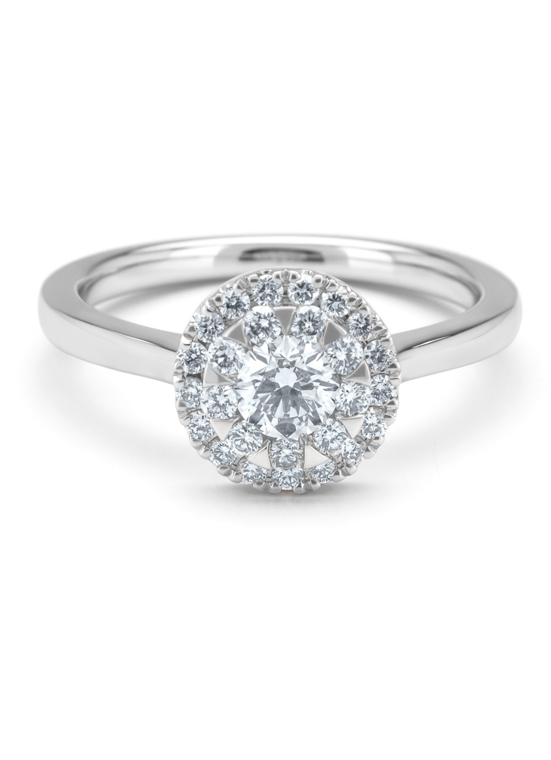 Diamond Point Witgouden ring, 0.62 ct diamant, Solitair - detail witgoud