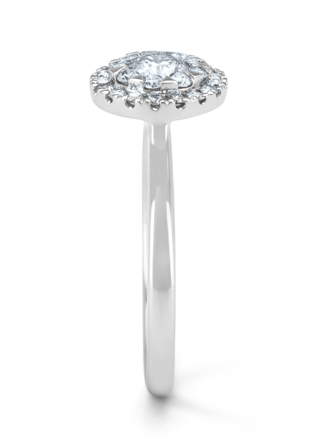 Diamond Point Witgouden ring, 0.62 ct diamant, Solitair - detail 2 witgoud