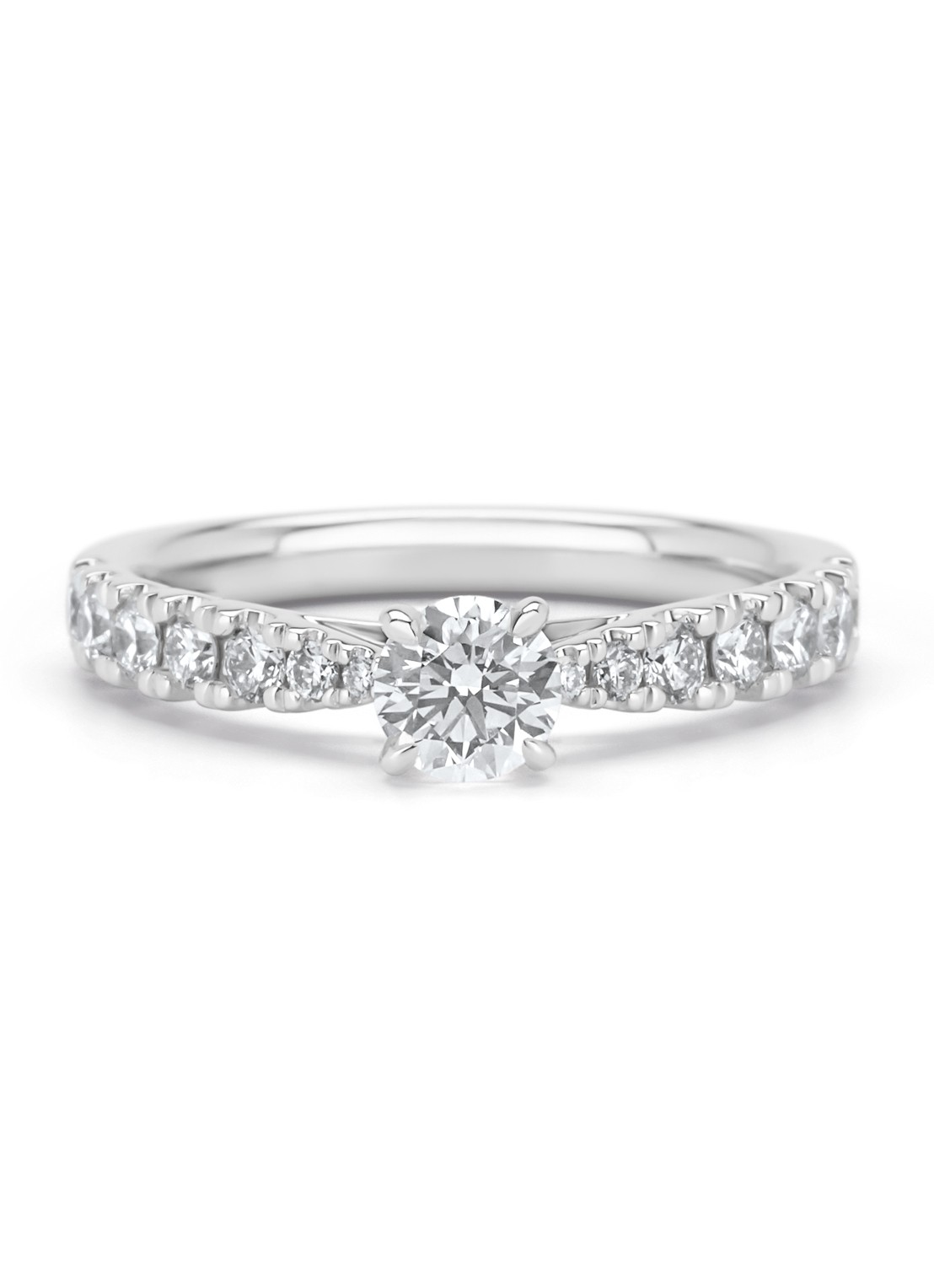 Diamond Point Witgouden ring, 0.87 ct diamant, Perfect Match - detail 5 witgoud