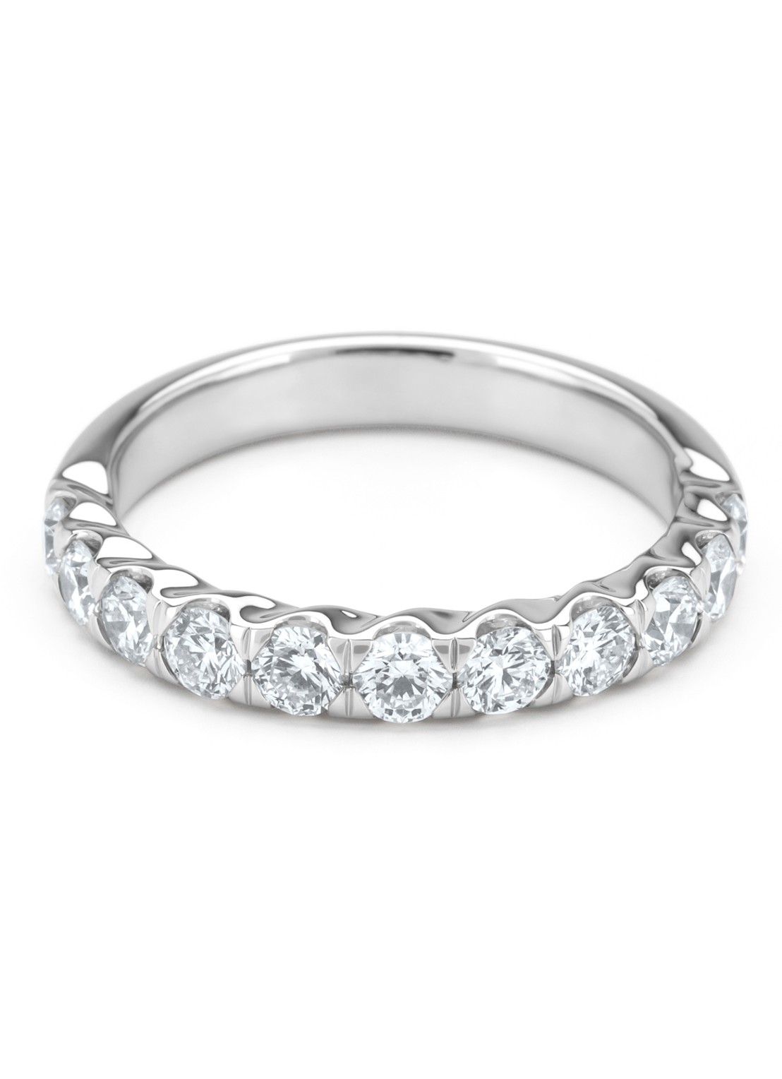 Diamond Point Witgouden ring, 1.00 ct diamant, Gallery - voorkant witgoud