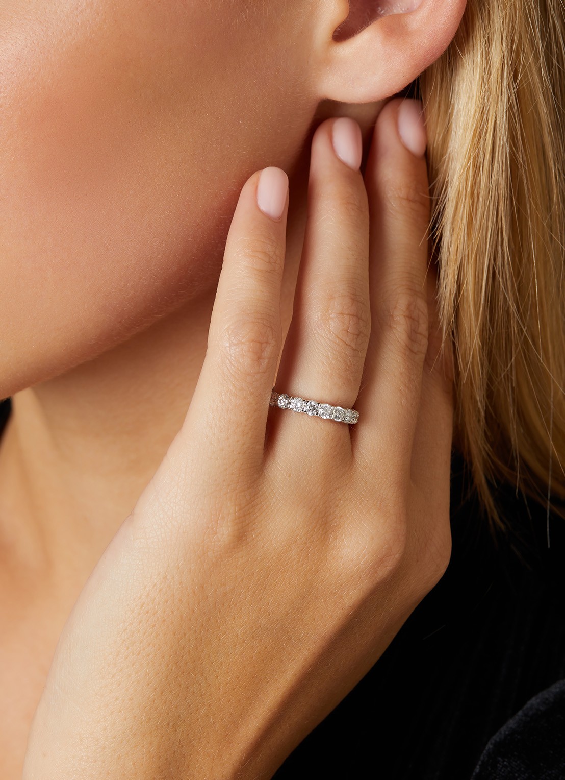 Diamond Point Witgouden ring, 1.00 ct diamant, Gallery - voorkant 2 witgoud