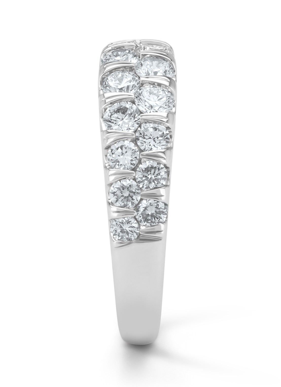 Diamond Point Witgouden ring, 1.05 ct diamant, Caviar - detail 4 witgoud
