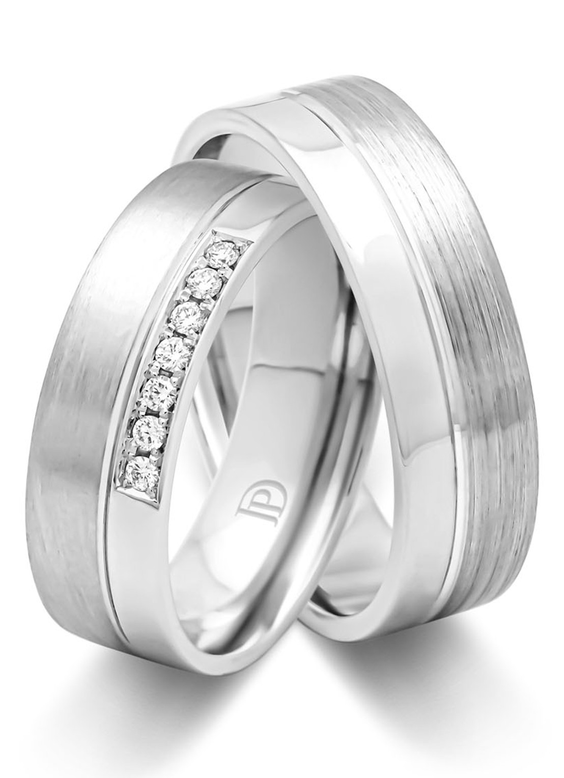 Diamond Point Witgouden ring Wedding - detail 2 witgoud