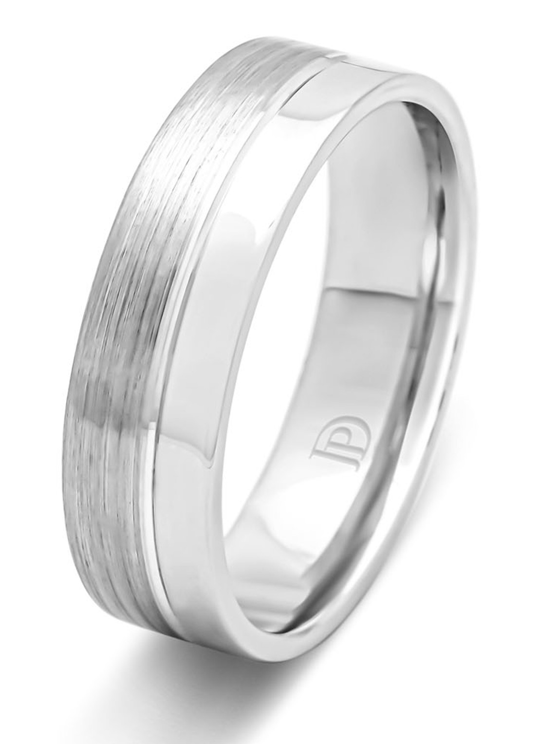 Diamond Point Witgouden ring Wedding - voorkant witgoud