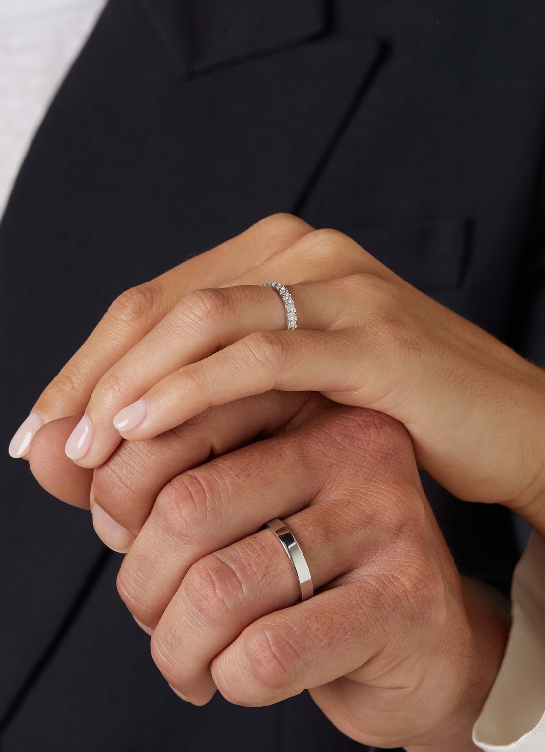 Diamond Point Witgouden ring Wedding - detail 3 witgoud