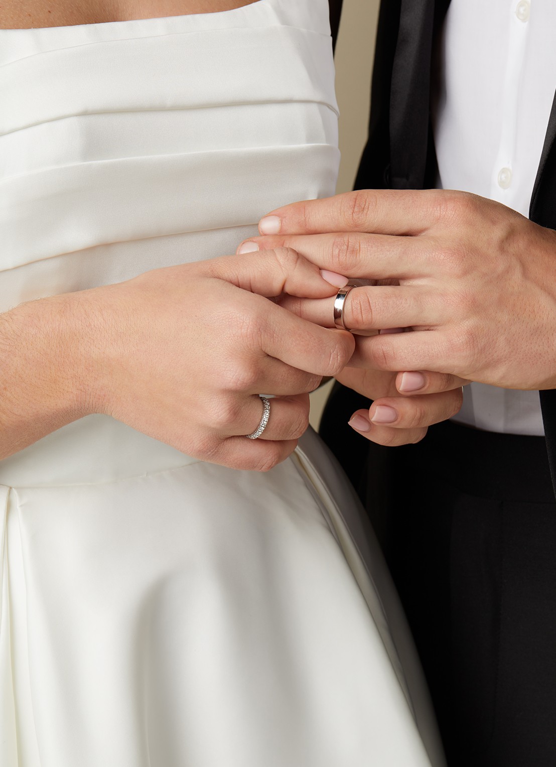 Diamond Point Witgouden ring Wedding - voorkant 4 witgoud