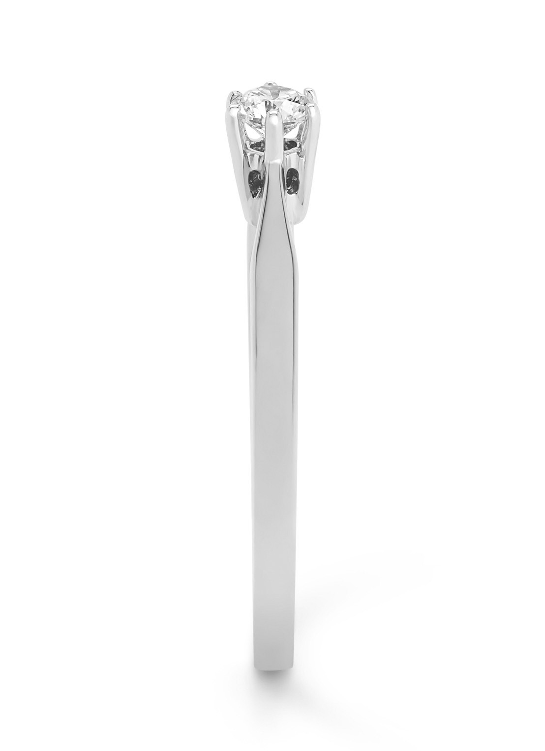 Diamond Point Witgouden solitair groeibriljant ring, 0.14 ct. 0.14 ct diamant Groeibriljant - detail 3 witgoud