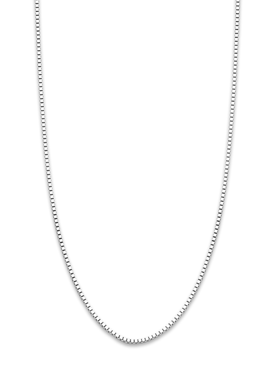 Diamond Point Witgouden venetiaans collier Timeless Treasures (45cm) - voorkant 2 witgoud