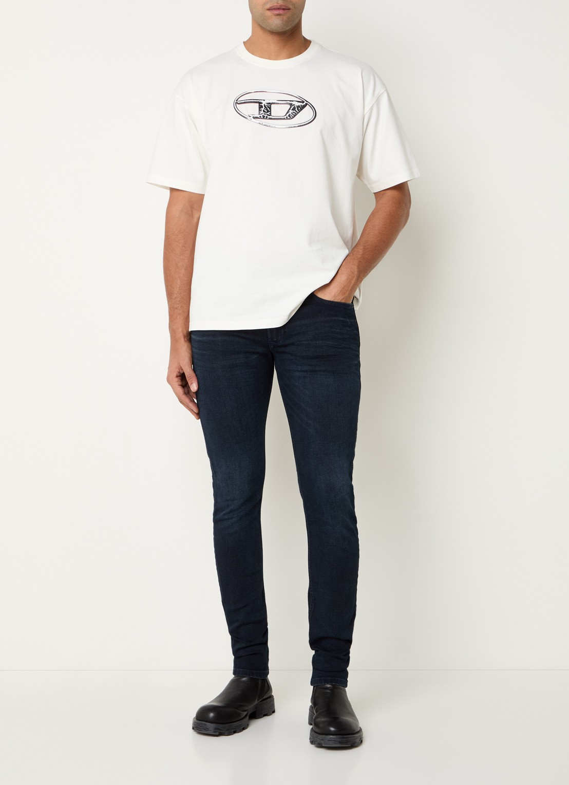 Diesel 1979 Sleenker skinny jeans met donkere wassing - voorkant 3 indigo