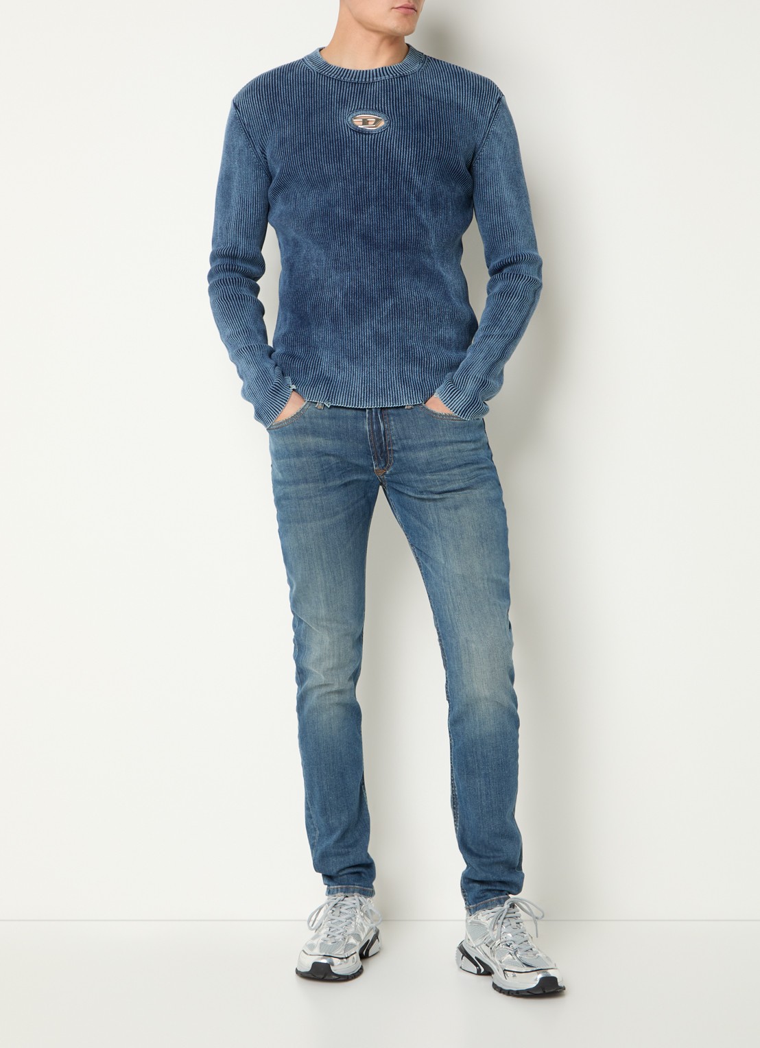 Diesel 1979 Sleenker skinny jeans met donkere wassing - voorkant 3 indigo
