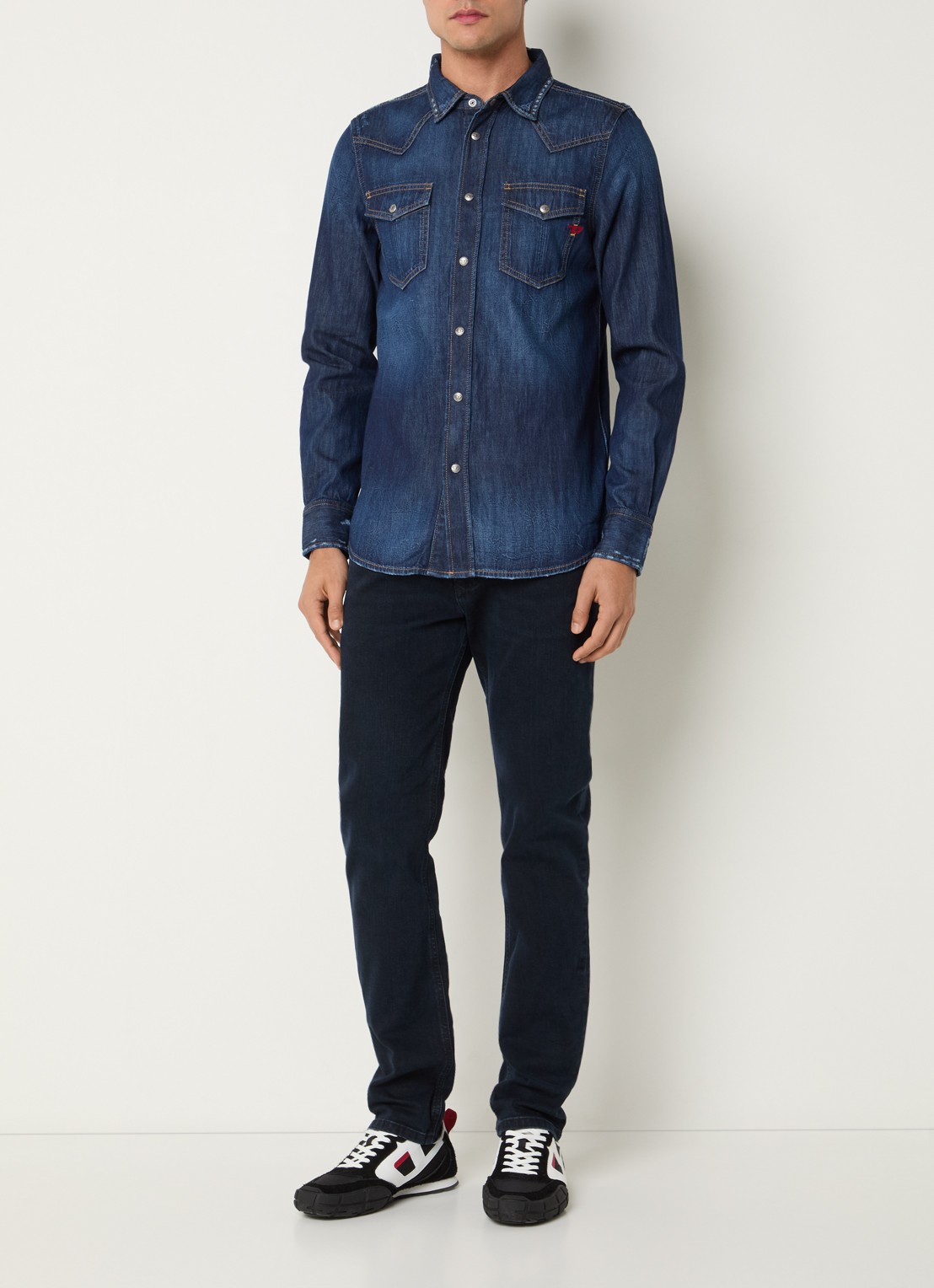 Diesel 1979 Sleenker skinny jeans met donkere wassing - voorkant 5 indigo
