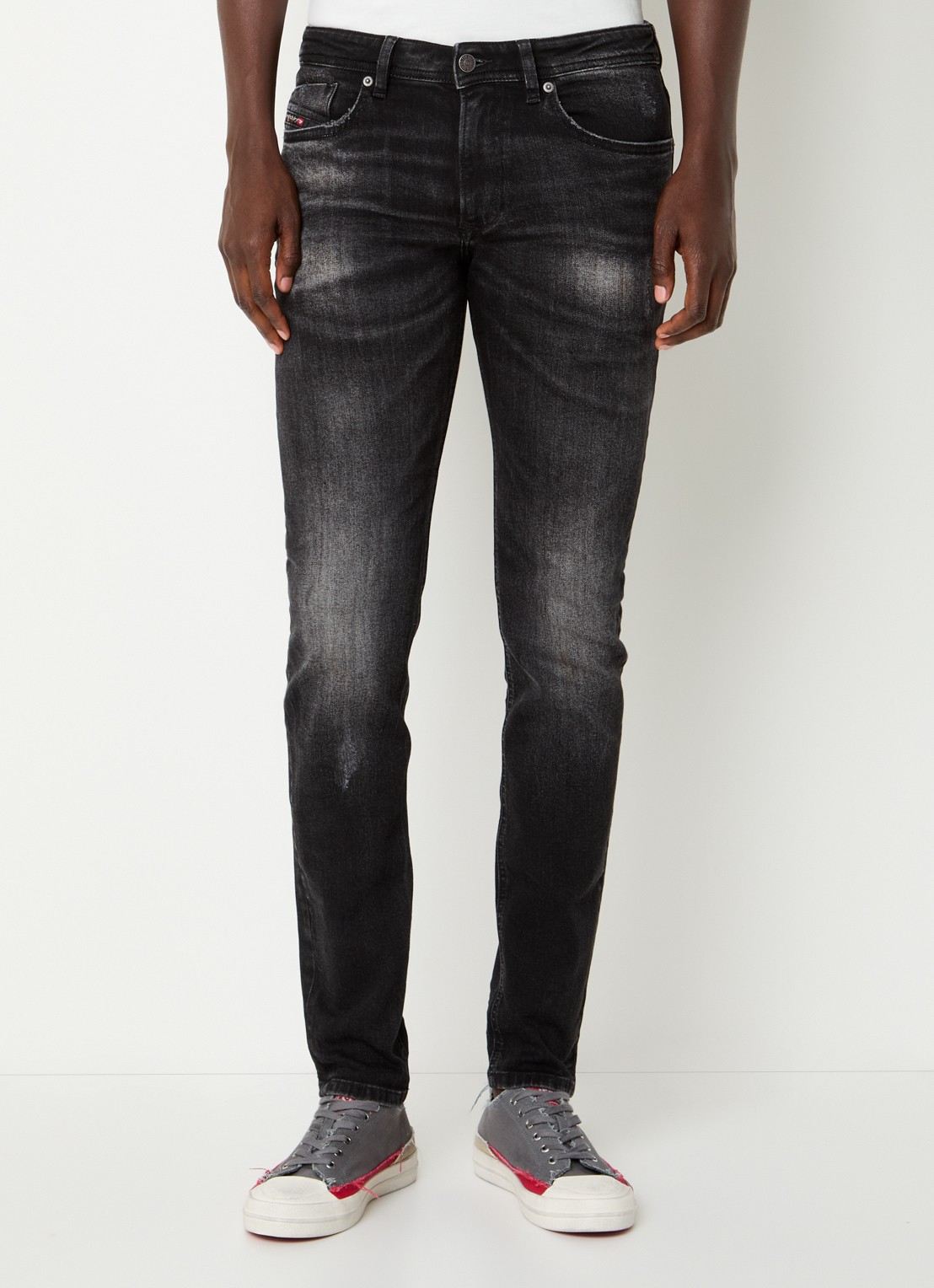 Diesel 1979 Sleenker skinny jeans met gekleurde wassing - detail 4 zwart