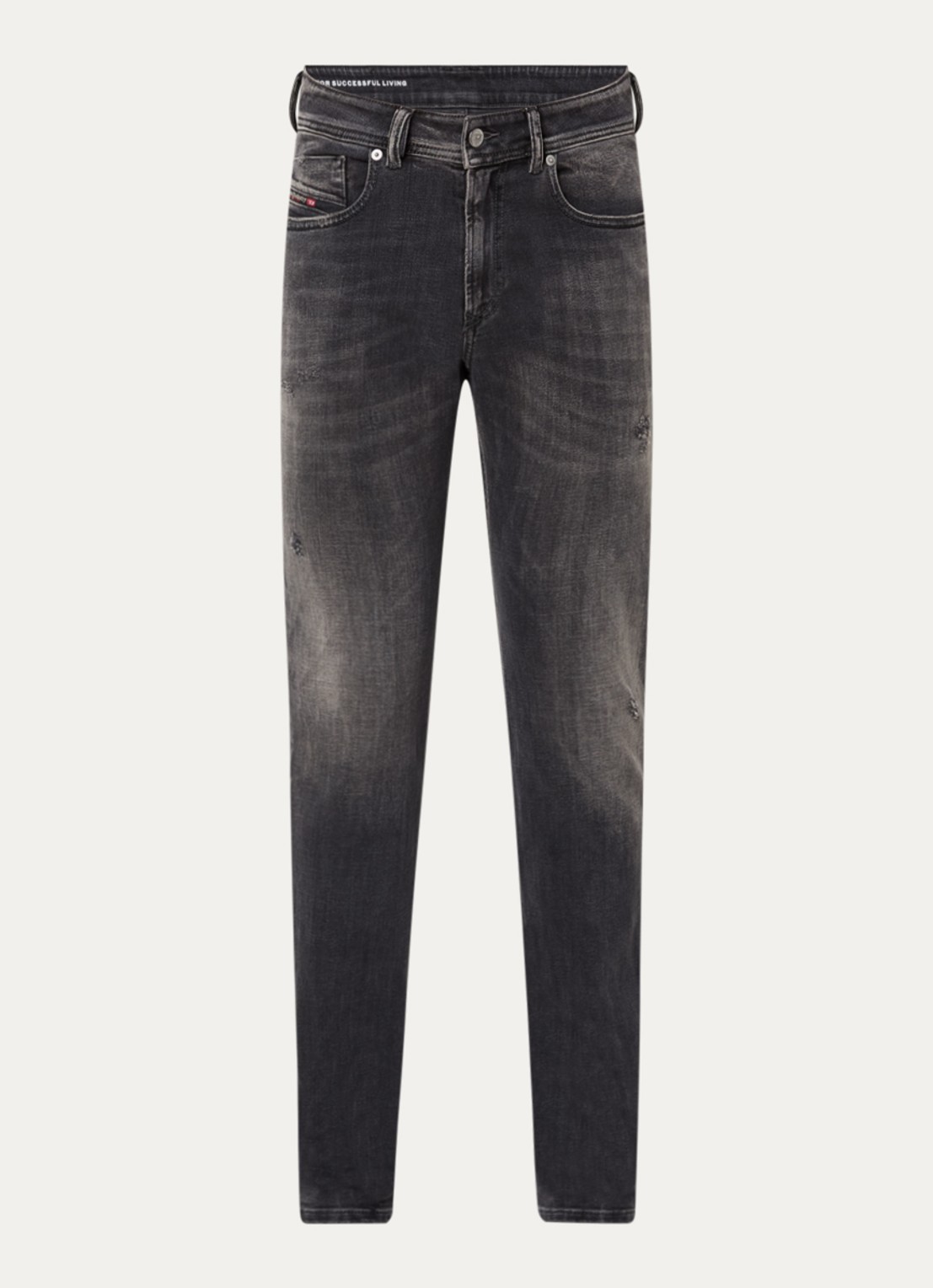 Diesel 1979 slim fit jeans met gekleurde wassing - voorkant 3 antraciet