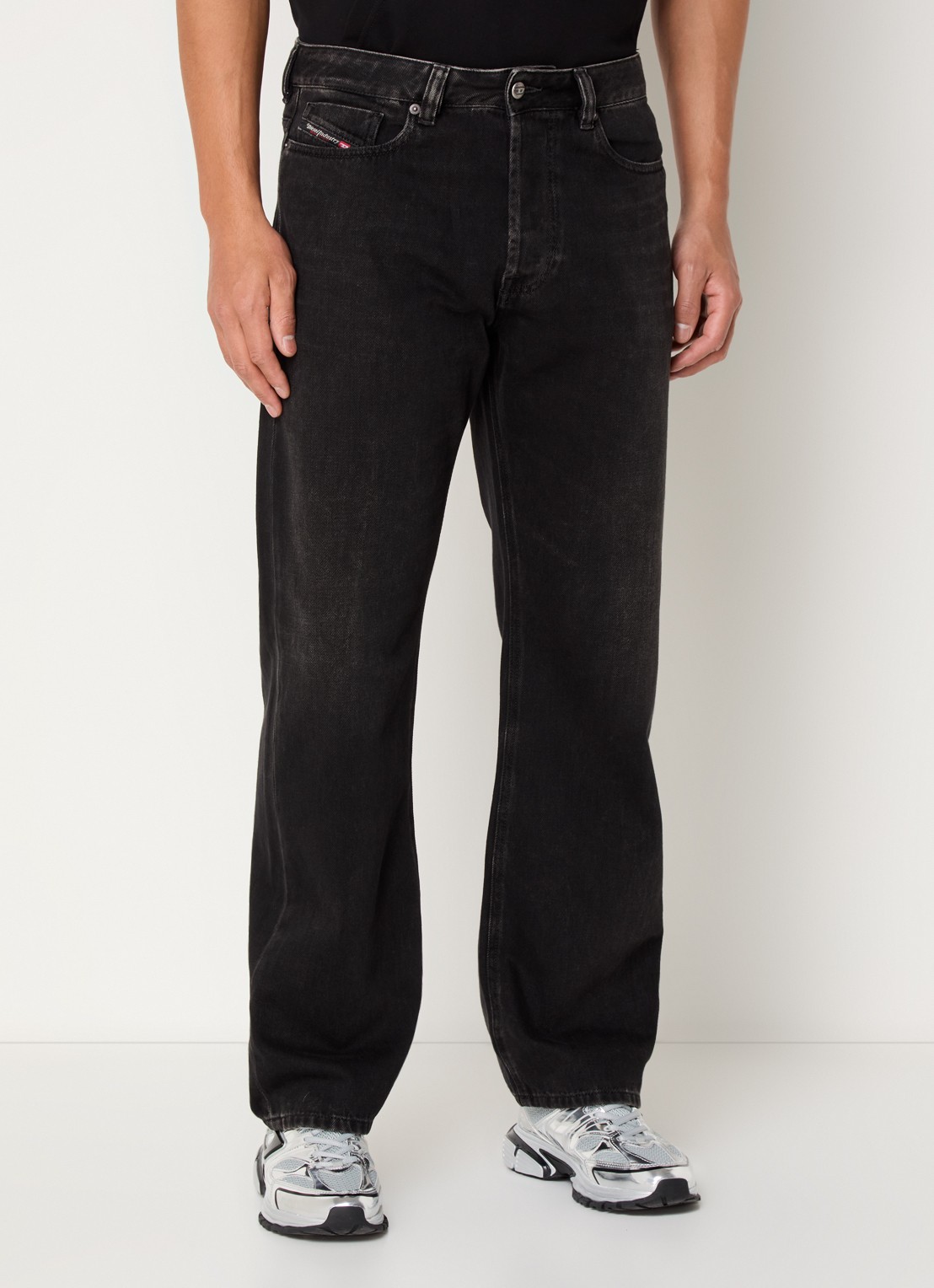 Diesel 1980 D-Eeper straight leg jeans met gekleurde wassing - detail 3 antraciet
