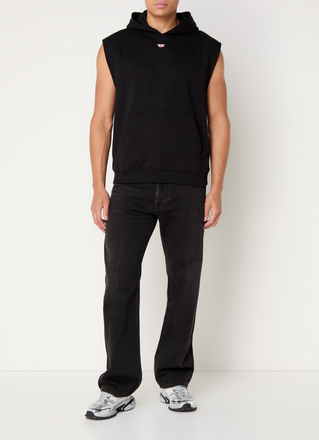 Diesel 1980 D-Eeper straight leg jeans met gekleurde wassing - voorkant 2 antraciet