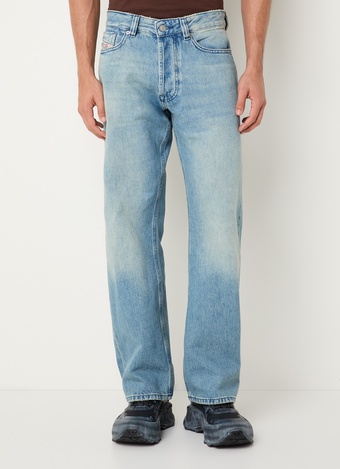 Diesel 1980 D-Eeper straight leg jeans met lichte wassing - detail 3 indigo
