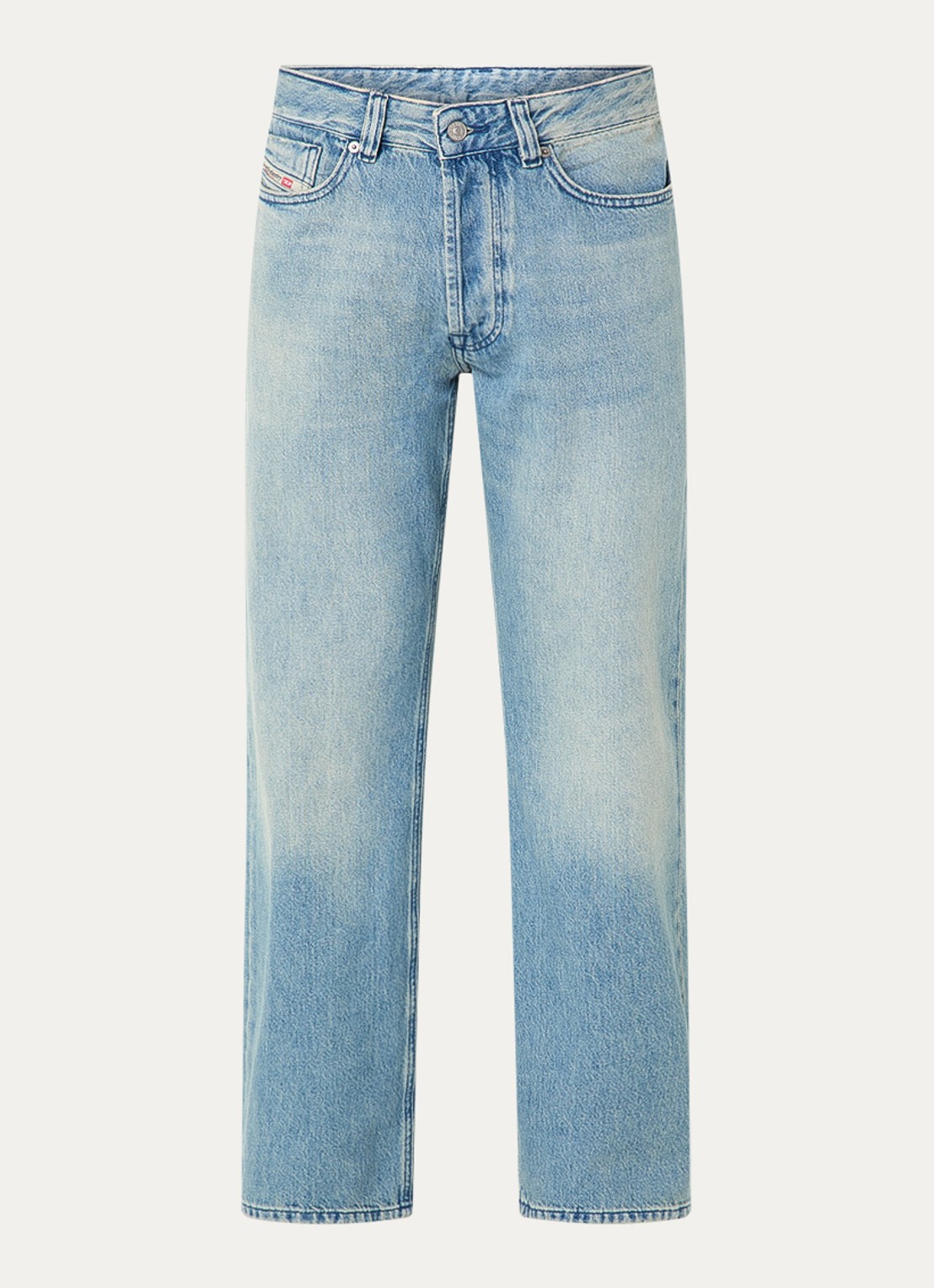 Diesel 1980 D-Eeper straight leg jeans met lichte wassing - voorkant indigo
