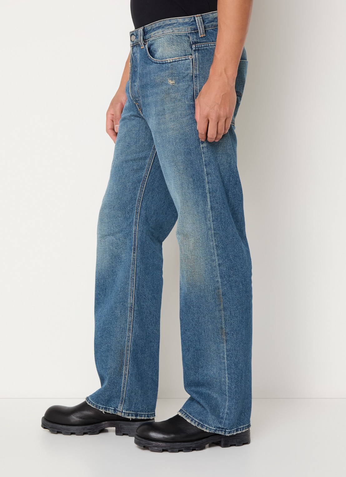 Diesel 1980 D-Eeper straight leg jeans met medium wassing - detail 5 indigo