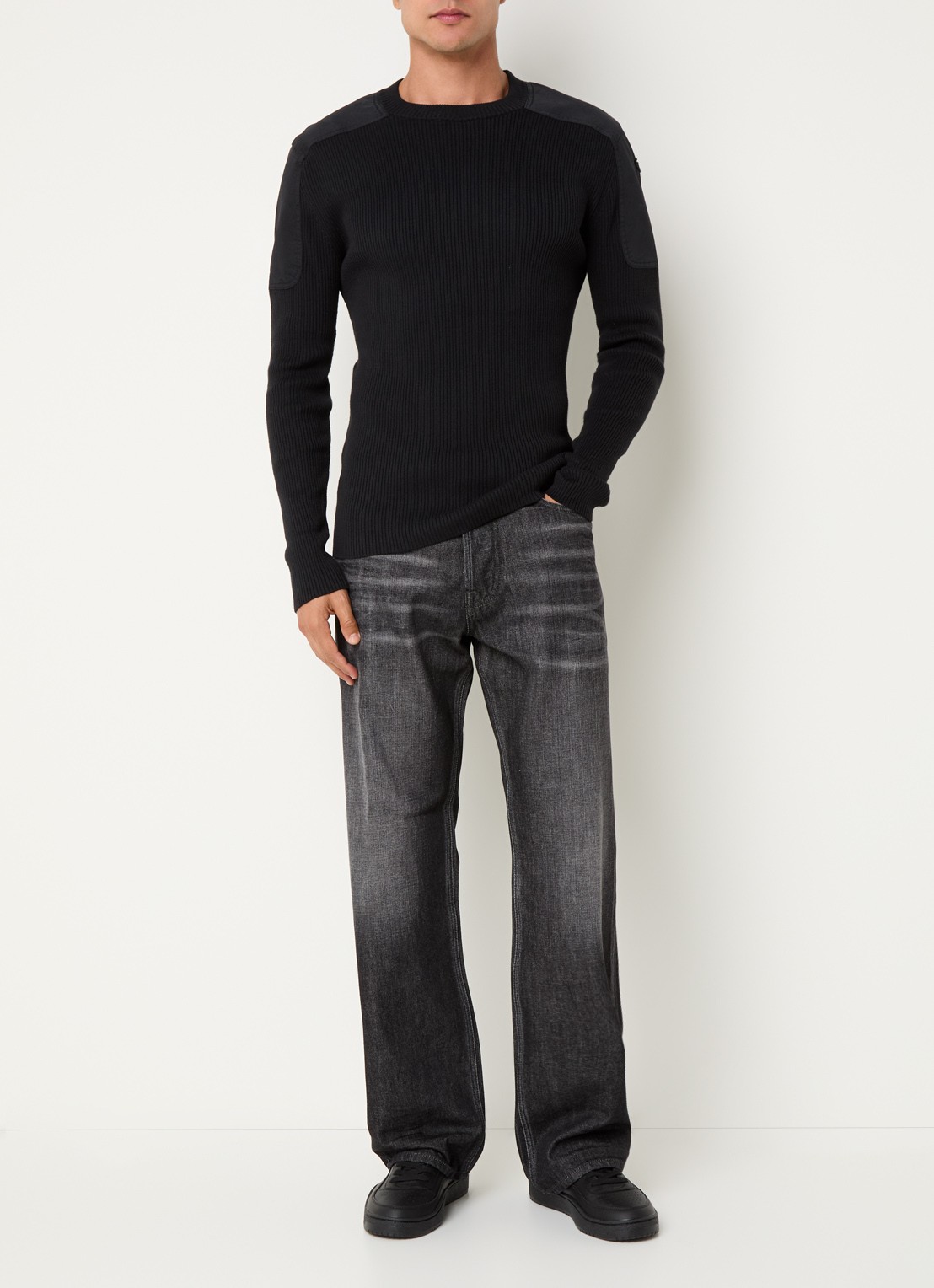 Diesel 1980 loose fit jeans met donkere wassing - voorkant 5 donkergrijs