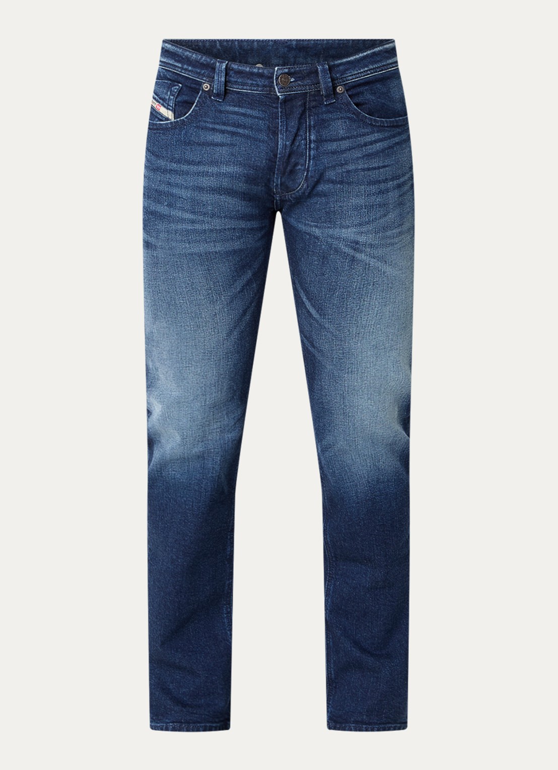 Diesel 1985 Larkee slim fit jeans met donkere wassing - voorkant 2 indigo