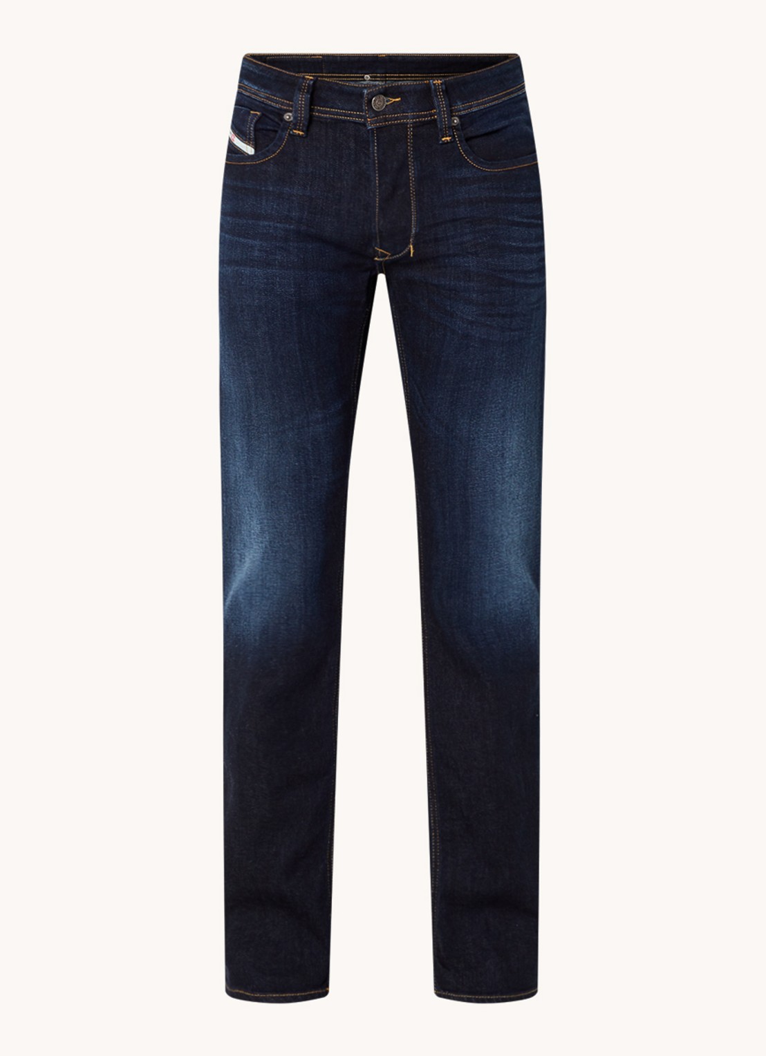Diesel 1985 Larkee straight leg jeans met donkere wassing - voorkant 3 indigo