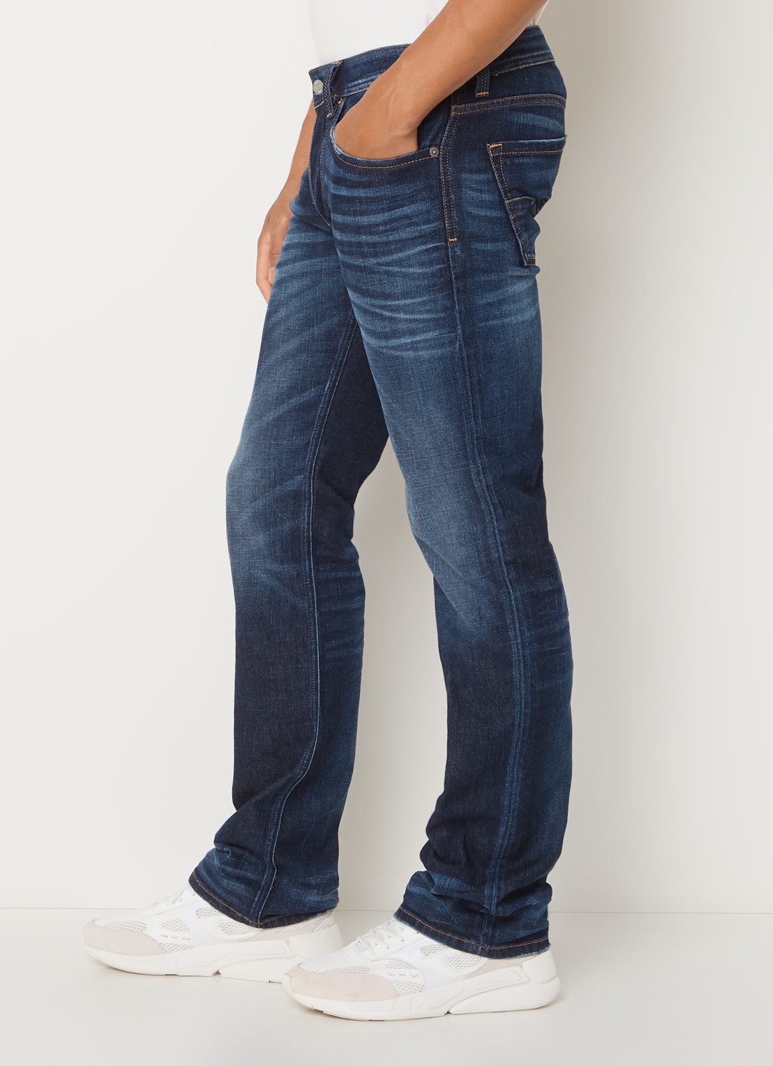 Diesel 1985 Larkee straight leg jeans met donkere wassing - detail 4 indigo