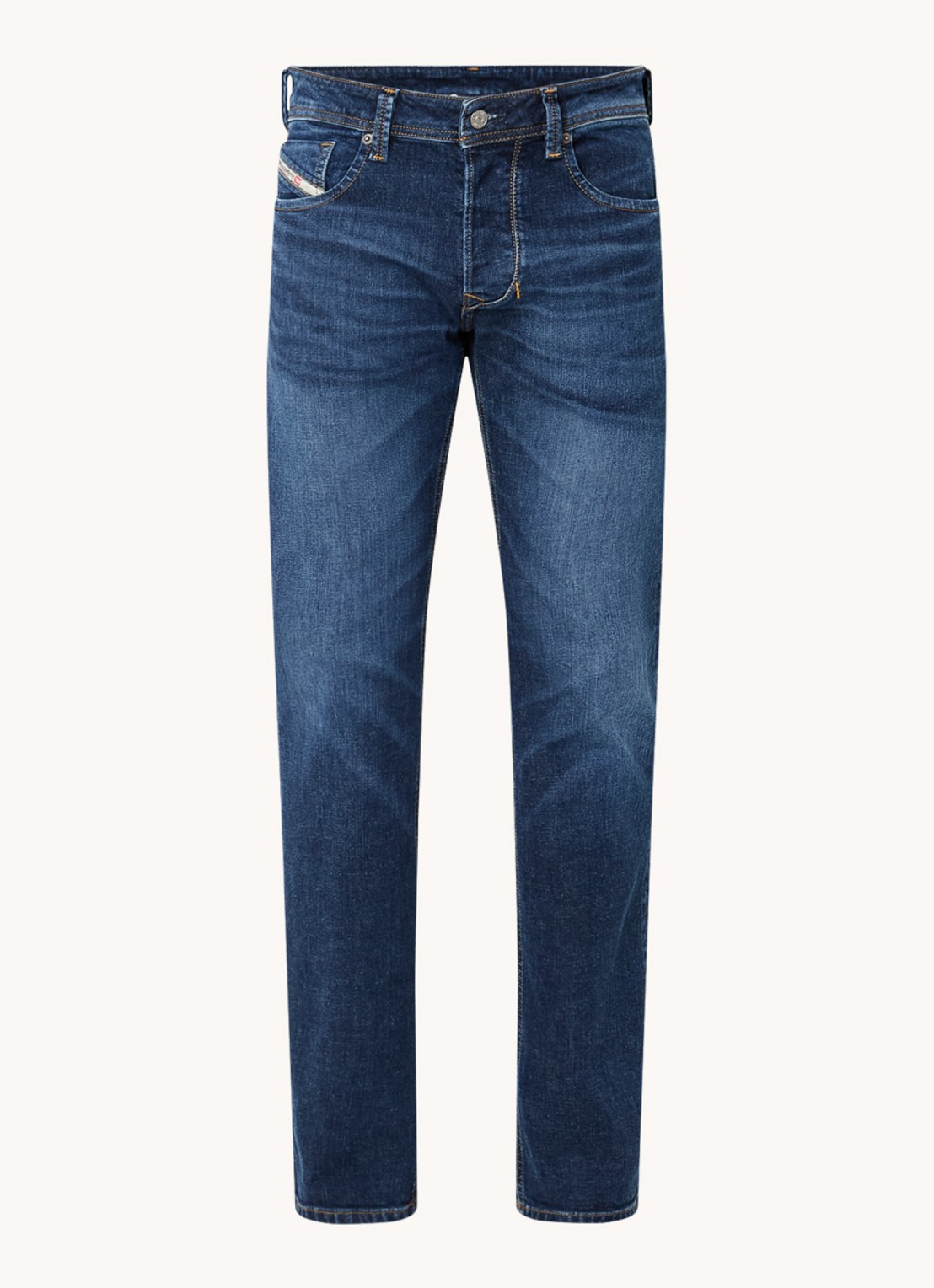 Diesel 1985 Larkee straight leg jeans met donkere wassing - voorkant 4 indigo