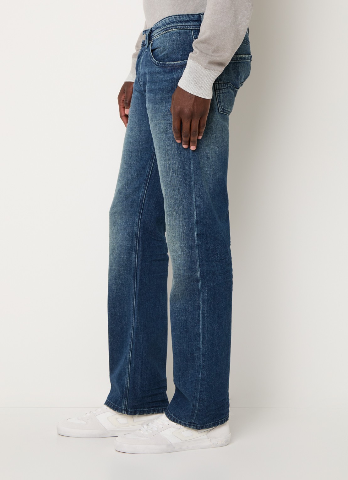 Diesel 1985 Larkee straight leg jeans met donkere wassing - detail 4 indigo