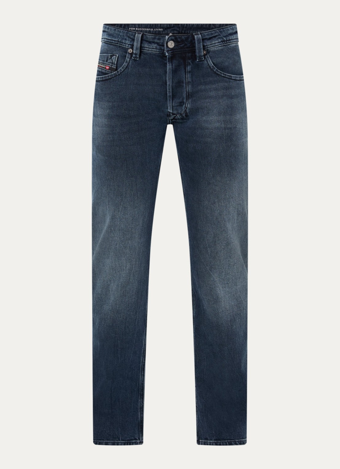Diesel 1985 Larkee Straight leg jeans met donkere wassing - voorkant indigo